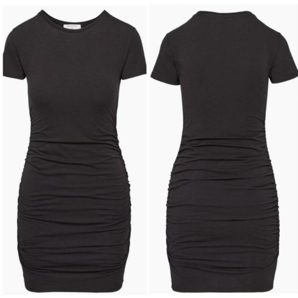 NWT URBAN OUTFITTERS Bodycon Dress, Dark Gray Modal Ruched Bohemian Casual, M